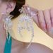 Unisex Forest Style Fresh Crystal Flower Bow Tassel Earrings Super Fairy Fashion Light Luxury Earrings Temperament High End Earrings_ipsvogv.com