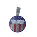 Round Brand Drip Oil White Make America Create AGAIN Letter Alloy Men's Necklace_ipsvogv.com