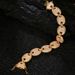 Men's Button Hollow Out Micro Inlaid Trendy Hip-Hop Bracelet Coffee Bean Gold-Plated Chain Luxurious Jewelry_ipsvogv.com