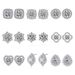 Live broadcast round square bag four high carbon diamond female ins heart shaped pure silver needle 5A zircon six claw_ipsvogv.com