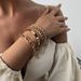 B1136 New Exaggerated Alloy Thick Chain Multi layered Women's Fashion Gold Bracelet_ipsvogv.com