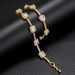 Copper Zircon Heart-shaped Set Peach Heart Square Diamond Women's Bracelet Necklace VL222_ipsvogv.com