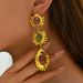 Fashionable with crystal inlay for women, exaggerated personality, multi-layered earrings, versatile earrings_ipsvogv.com