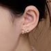 Women's Jewelry Silver Moissanite Earrings Butterfly Wonderland Round Bead Screw Earrings Exquisite Romantic Sweet Temperament Earrings_ipsvogv.com