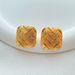 Real gold electroplated geometric square irregular long stripes temperament earrings s925 silver needle metallic personality earrings_ipsvogv.com