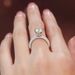 Moissanite Diamond One Carat Couple Proposal Six Claw Ring Imported Half Of The Country Gold Plated Female Ring_ipsvogv.com