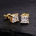 Unisex popular street hip hop earrings quadrilateral micro inlaid zircon earrings men's earrings_ipsvogv.com