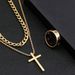 Cross Set Titanium Steel Jewelry Vacuum Plating_ipsvogv.com