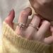 Korean Pearl Bow Double Layer Elastic Cross For Women's New Light Luxury Index Finger With Advanced Sense Ring_ipsvogv.com