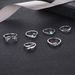 Combination Moon Star Wings Fish Shaped Hollow Open 6-piece Set Ring_ipsvogv.com