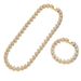 Hip hop Cuban chain three dimensional heart stitching necklace trendy street dance men and women with the same color clavicle chain bracelet_ipsvogv.com