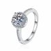 Sterling Silver Ring Simulation Fashion Round Package Carat Gold Plated Fashion Ring Round Moissanite Ring Female_ipsvogv.com