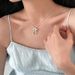 Sweet Ribbon Bow Pendant Necklace For Women Simple Fashion Versatile Elegant Clavicle Chain Internet Celebrity Niche_ipsvogv.com