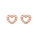 Korean version of peach heart full diamond micro inlaid earrings S925 love eight hearts eight arrows fresh and simple INS heart shaped earrings_ipsvogv.com