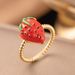 【 New Product 】 Copper Gold Plated Fashion Light Luxury Versatile Design Ring Female Opening_ipsvogv.com