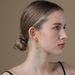 Unisex Real Gold Brass Electroplating Niche Diamond Drop Hollow Earrings Simple Design Ear Buckles_ipsvogv.com