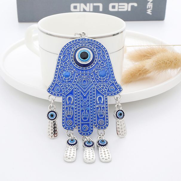 Creative Blue Eye Bag Pendant Devil's Eye Palm Metal Keychain Pendant_ipsvogv.com
