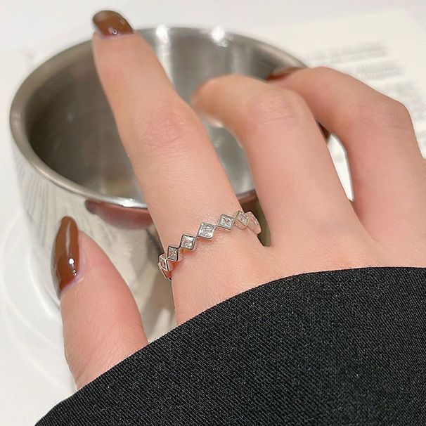 【 1103 Positive Reviews 】 Small Niche Super Flash Inlaid Zircon Ring For Female Students, Fashionable High-end, Ins Cool_ipsvogv.com