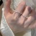 Silver Bow Line Female Xia Ins, Simple And Cool Style, Internet Celebrity, Index Finger Ring, Adjustable Opening Ring_ipsvogv.com