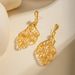 INS Light Luxury Metal Minimalist Style Gold-Plated Hollow Leaf Design Sense Drop Earrings For Women_ipsvogv.com