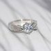 Fashion Eight Arrows and Eight Hearts Female Engagement Ring White Gold Plated with Zircon Accessories_ipsvogv.com