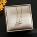 Four Claw Single Diamond Super Sparkling Zircon Light Luxury Style Titanium Steel Necklace With Feminine Temperament And_ipsvogv.com