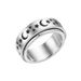 Star Moon Titanium Rotating Men's Stainless Steel Couple Ring_ipsvogv.com