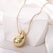 New Fashion Personalized Gold Droplet Shaped Large Pendant With Fine Snake Bone Chain Necklace Ornament_ipsvogv.com