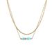 K Gold Waterproof Non Fading Jewelry Exquisite Double Layer High Grade Natural Stone Stainless Steel Clavicle Necklace Female_ipsvogv.com