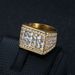 New Luxury Men's Full 316 Stainless Steel Square Diamond HipHop Ring_ipsvogv.com