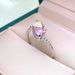 Fashionable, luxurious, versatile, niche pink heart shaped ring set with high carbon diamond contrasting colors for_ipsvogv.com