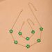 Women's Jewelry Set Fashion Fashionable Temperament Metal Lucky Five Leaf Clover Love Petals Ladies Necklace Bracelet Earrings Gift Set_ipsvogv.com
