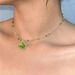 Sweet And Cool Green Bead Butterfly Pendant Nec, Niche Design, Personalized Handmade Collarbone Chain, High-end_ipsvogv.com