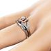 Sanjie Diamond Inlaid Flower New Jewelry Rose Shaped Women's Pair Ring Two Tone Handmade_ipsvogv.com