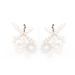 INS Style Fashion Light Luxury High-end Brass Flower Shell Pearl Beaded Earrings_ipsvogv.com