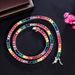 Hip Hop Single Row Diamond Rainbow Necklace 4mm Colorful T Square Zircon Tennis Chain Trendy Jewelry_ipsvogv.com