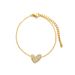 Gold Plated Zircon Clavicle Necklace For Women - Elegant Stainless Steel Chain With Micro Inlaid Stones_ipsvogv.com