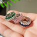 Cao Shi's Hot Selling New Light Luxury Double Row Water Drop Zircon For Women Full Diamond Couple Ring_ipsvogv.com