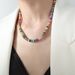 Colorful Natural Stone Abacus Round Bead Beads, Handmade Necklace Made Of Titanium Steel, Fashionable And Versatile_ipsvogv.com