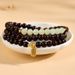 Natural Small Leaf Red Sandalwood Hetian Jade Three Ring Bracelet Wooden Cultural Toy Buddha Beads Plate Playing Hand_ipsvogv.com