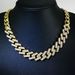 Unisex 15mm Diamond Shaped Gold Plated Diamond Necklace For Men Trendy Brand Cool Hip Hop Cuban Chain_ipsvogv.com