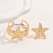 Autumn New Style Women's Set Personalized Sea Star Shell Open Design Ring Bracelet_ipsvogv.com