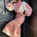 Women'S Autumn New Bohemian Printed Top Mid-Length Covered Arm Skirt Suit for Women_ipsvogv.com
