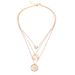 Bohemian Wind Star Moon Eye Pendant Layered Cupid Archer Coin Necklace Female_ipsvogv.com