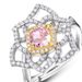 Brilliant Ice Flower Cut High Carbon Diamond Ring S925 Silver Flower Colored Gem Opening Ring Fashion Atmosphere_ipsvogv.com