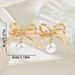 version of Korean style new bow with female personality pearl inlaid design earrings, versatile and high-end earrings_ipsvogv.com