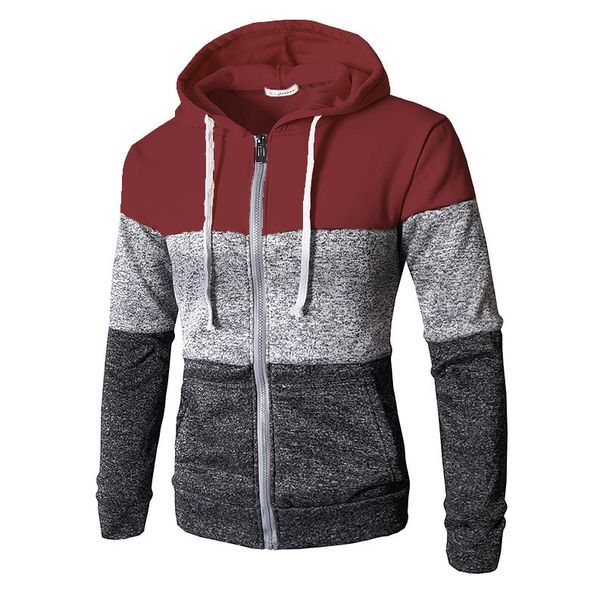 Men's Clothing Autumn and Winter New Men's Cardigan Colorblock Sweater NY003_ipsvogv.com