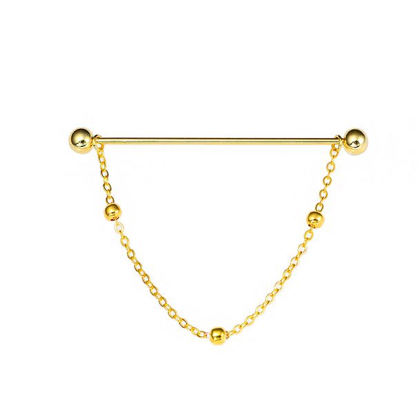 Men's Jewelry Gold Ball One Line Spiral Buckle Pinhole Collar Shirt Collar Pins Shirt_ipsvogv.com