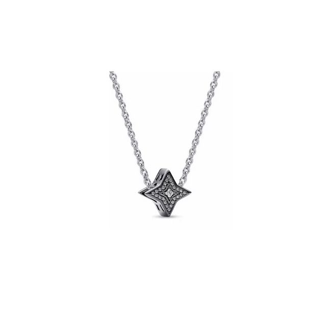 Silver DIY Collar Chain Sparkling Stars And Moons Like Dreams Finished Necklace Set_ipsvogv.com