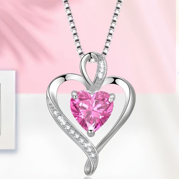 Women’s Jewelry Set Fashion hot selling necklace for women fashion, colored zircon love pendant, Valentine's Day Mother's Day gift_ipsvogv.com